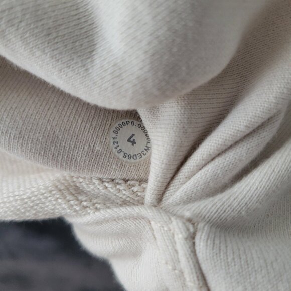 Lululemon All Yours Hoodie Cream French Terry Graphic Size 4 - Picture 11 of 11